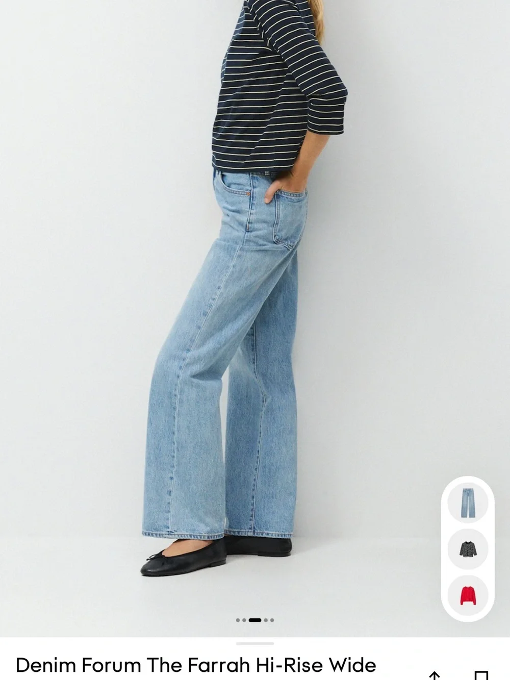 Aritzia Denim Forum the Farrah Hi-Rise Wide Jeans size 27